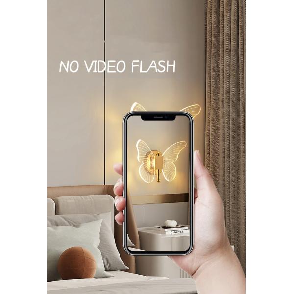 ТВ кровати и спальни гостиницы лампы стены роскошной бабочки свет цвета СИД 3 стены современного