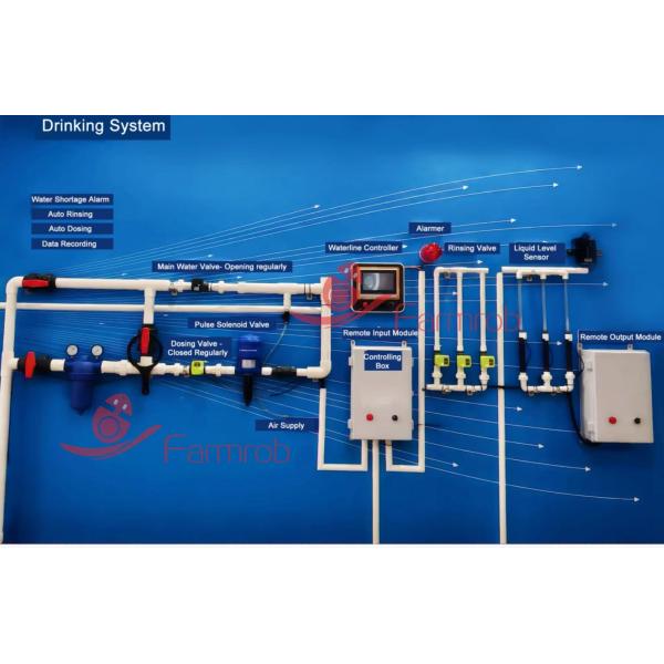 Automatic Dosing Water Shortage Alarm Water Line Flushing System 24-Hour  Monitoring For Poultry Farming