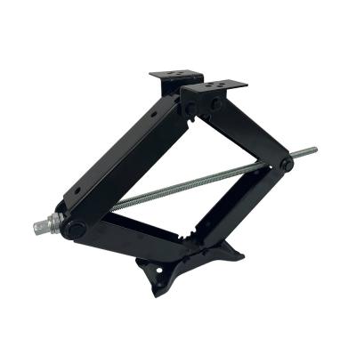 24 Scissor Leveling Floor Jack Black RV Stabilizer Jacks 2.5T Capacity With Handle