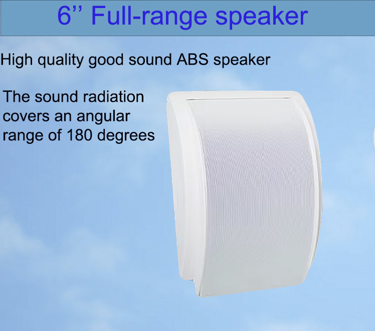 6 Inch 10W 5W Indoor Wall Loudspeaker ABS Wall Mount Speaker