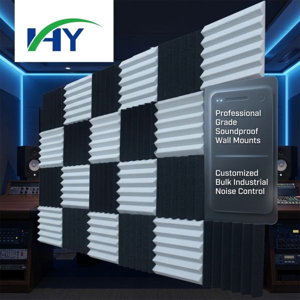 Acoustic Foam Panels 30x30cm or Customized Self Adhesive Flame Retardant Wall Mount Soundproofing Panels Bulk Supply Ideal for Studio and Office