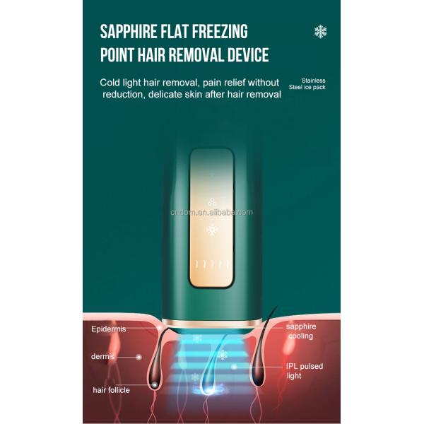 Get Rid of Unwanted Hair at Home IPL Intense Pulsed Light with Ice Cooling Technology
