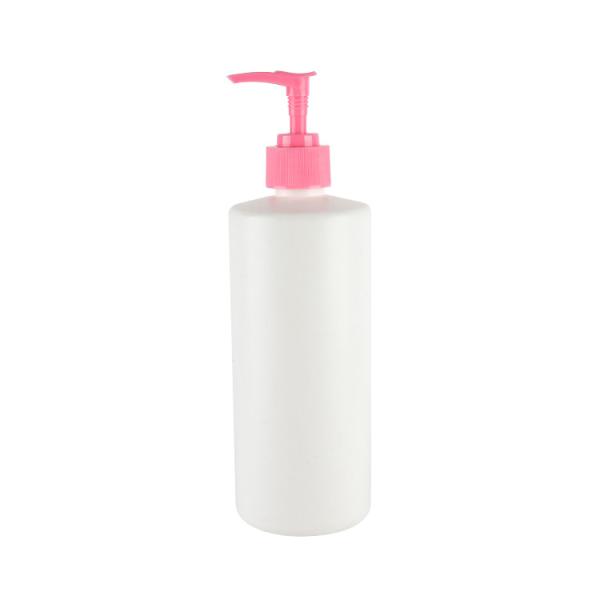 500ML Pink Lotion Pump Bottle Flat Shouldered 250ml Plastic PET Shampoo Pump Bottle