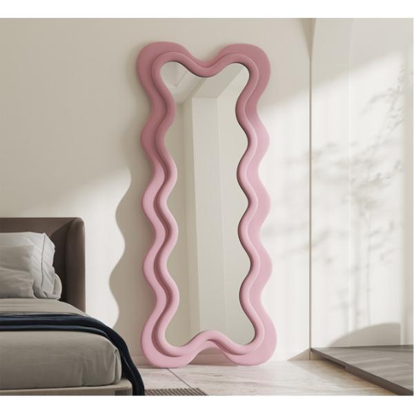 Vertical Large Wavy Floor Length Mirror Full Length 70 Inch