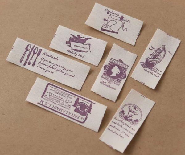 Mid Fold Sew In Custom Printed Fabric Labels Main Printed Sewing Labels For Clothing Garment