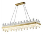 Полированный хром Ресторанные люстры Золото К9 Кристальное освещение Внутренние светильники