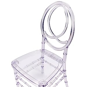 Clear Dining Chairs Crystal Transparent Seat, Modern Dining Chairs, Side Chairs for Wedding Party Event Reception