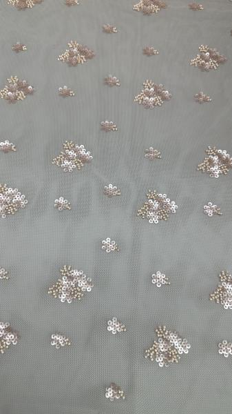 Luxury Sequin Beaded Embroidered Fabric Lace Fabric For Couture Occasion