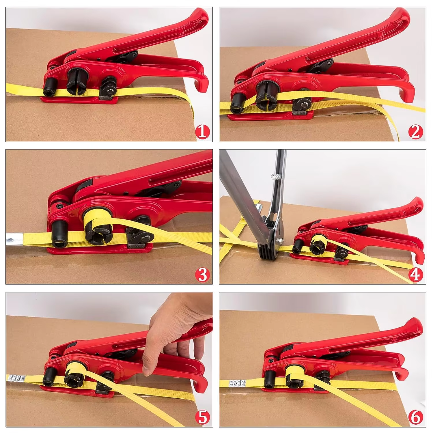 PP Strapping 12mm Plastic Strap Yellow Packing Strip Belt Roll Wrapping Plastic Custom Logo Manual Packing Carton