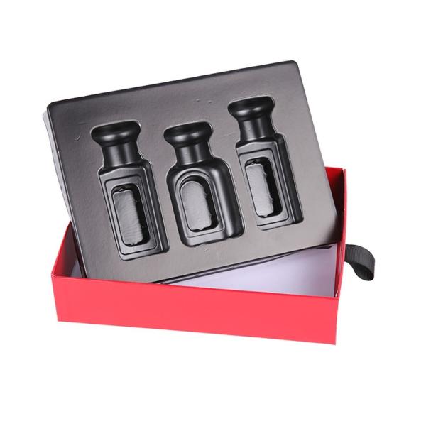 20*15*5cm Matt Lamination Slide Out Gift Box , Essential Oil Paper Box Red