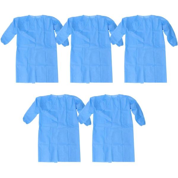 Tabliers jetables en plastique antibactériens, tabliers imperméables de vêtements de protection