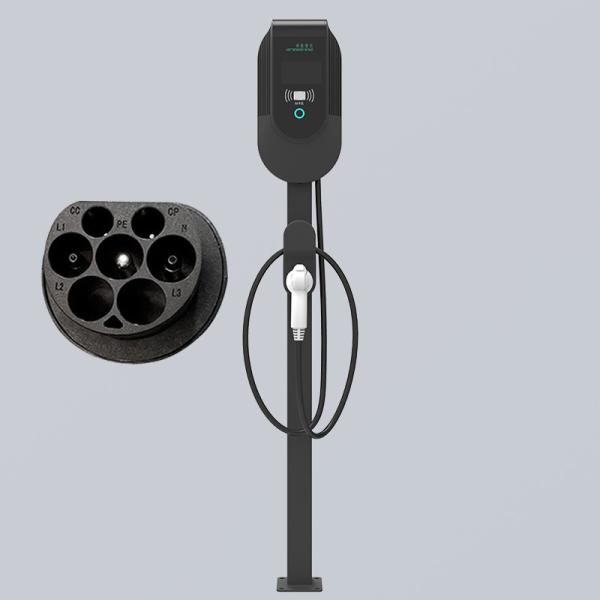 GB/T 4.3 Inch LCD Screen Home Use Floor Mounted EV Charger Overload Protection