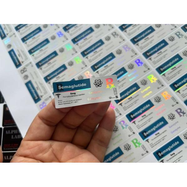 Tirze Patide 40mg Peptide Glass Vial Labels With Customized Design