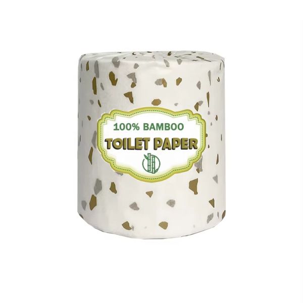 Bamboo Toilet Tissue Wholesale Custom Printed OEM Packing Pulp Material Roll Core Type Soft Eco-Friendly Toilet Paper