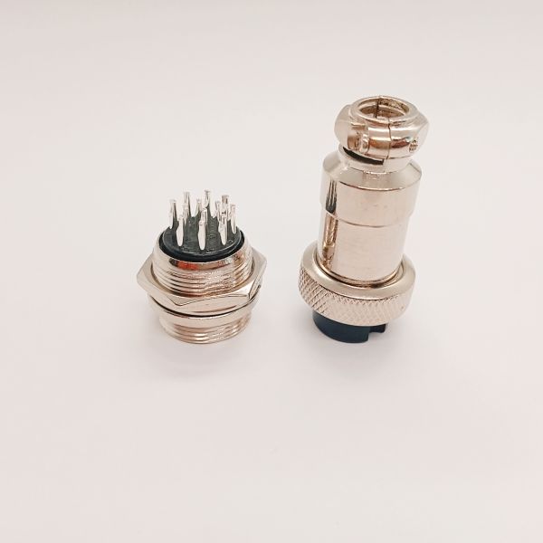 12 Pin Aluminum Alloy GX20 Aviation Plug Connector with 1500V Withstand Voltage for Industrial Equipment