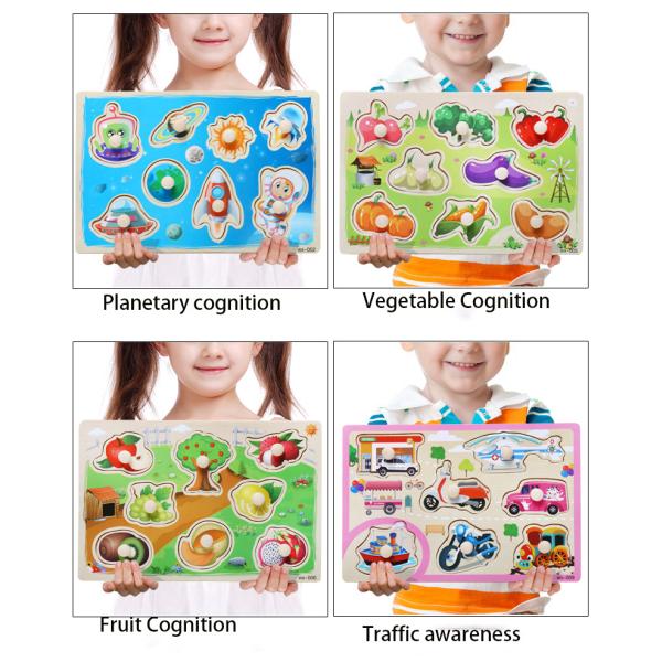 Игрушки Unisex 15cm деревянных животных мозаик деревянные воспитательные