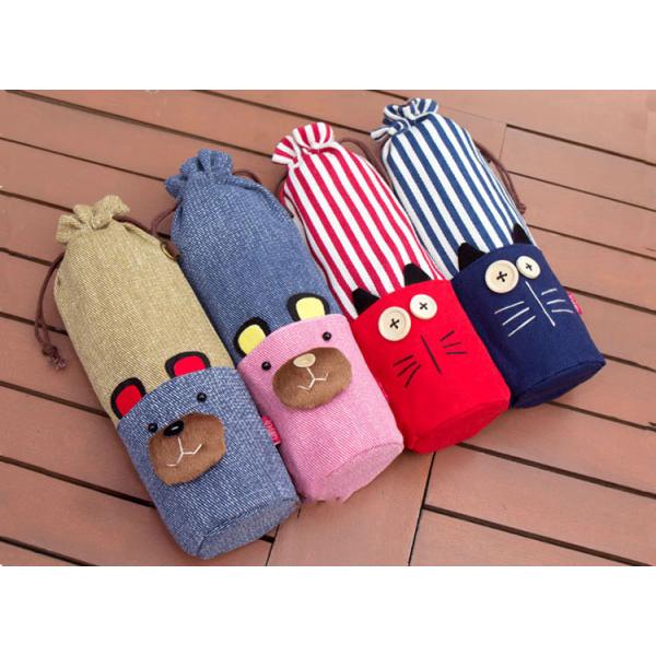 2019 Hot-Selling BPA FREE Collapsible cute cartoon sleeve water bottles bags