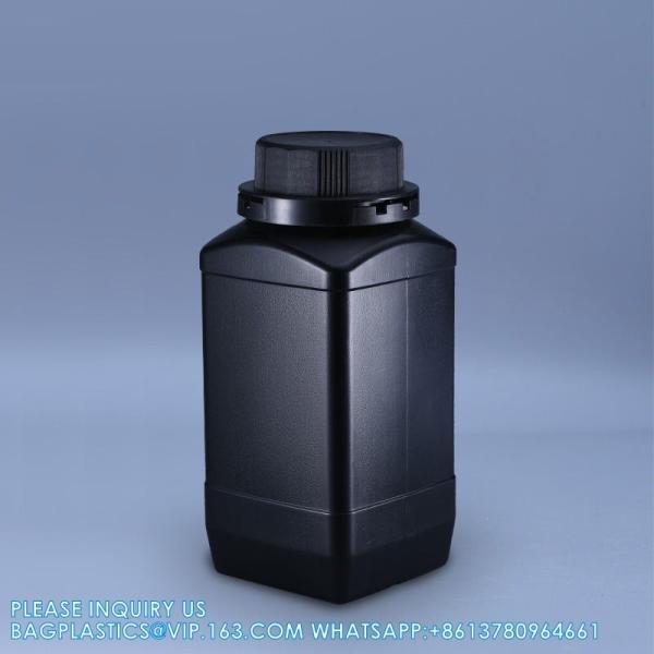 Empty 250 ML 500 ML 1000 ML Wide Mouth Reagent Plastic Square Bottle With Inner Cap
