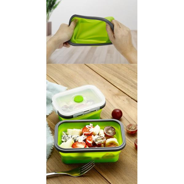 FLGB одобрило коробку для завтрака складчатости силикона BPA свободную Microwavable