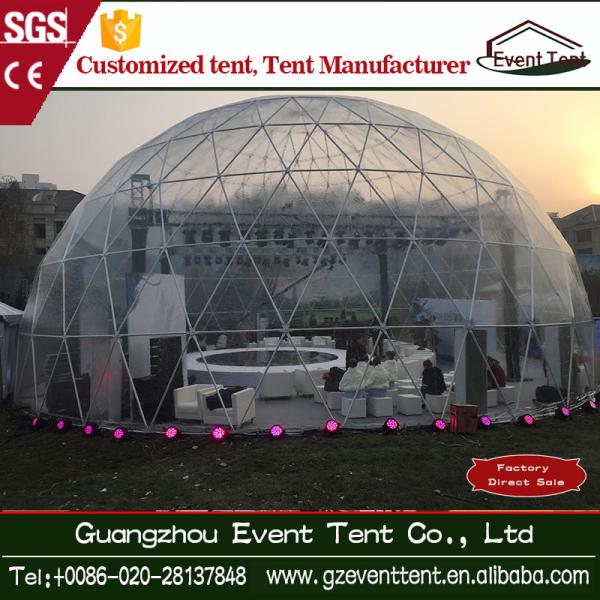 Dia 20 Transparent Clear Roof Geo Dome Tent With Glass Window
