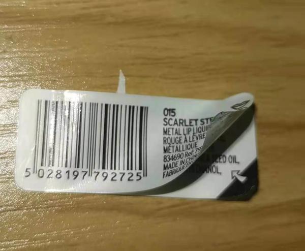 Adesivo transparente anti-falsificação