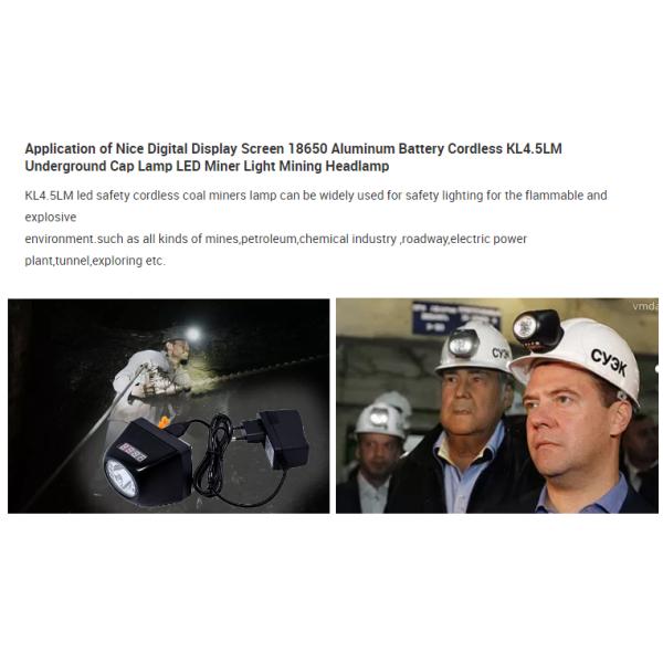 La luz subterránea inalámbrica de la capilla de la batería de aluminio llevó la lámpara de la explotación minera del minero