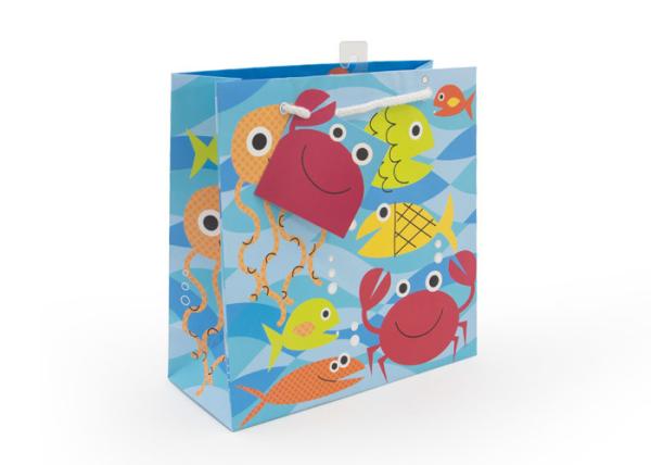 Elegant Personalized Medium Paper Gift Bags Lovely Animals Design OEM Service