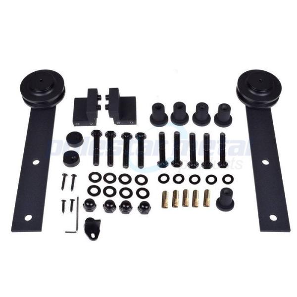 наборы оборудования двери амбара черноты сатинировки рельса 2000mm стальные самомоднейшие декоративные сползая