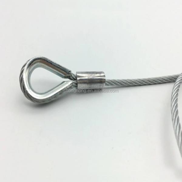 7x7 / 7x19 / 1x19 Cable de cable galvanizado pre-estirado de 3,2 mm para cables para aviones