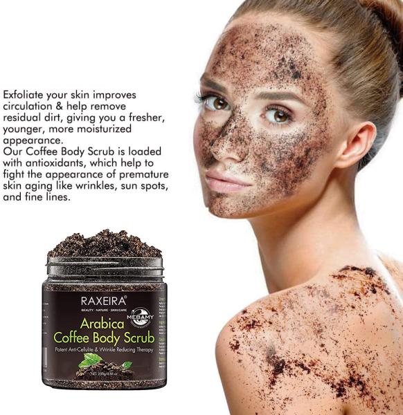 MSDS Sea Salt Body Scrub With Arabica Coffee Beans Reduces Wrinkles Nourishing Skin