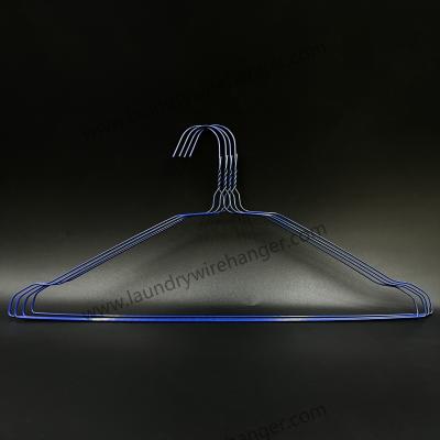 1.9mm 14.5guage Laundry Wire Hanger Notched Shape In Blue
