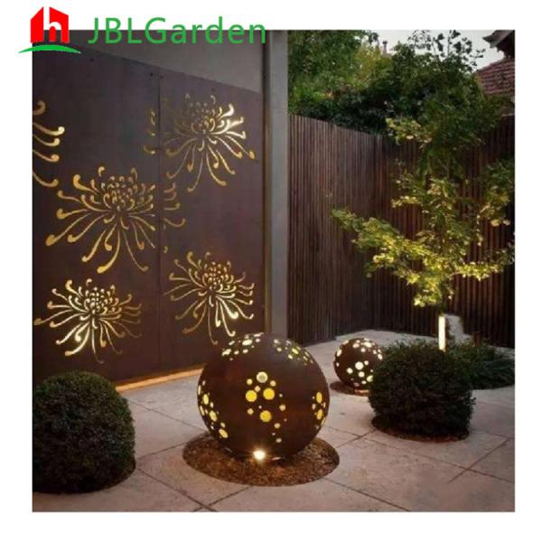 Customized Garden Lights Decorative Metal Corten Steel Garden Lights IP65 IP66
