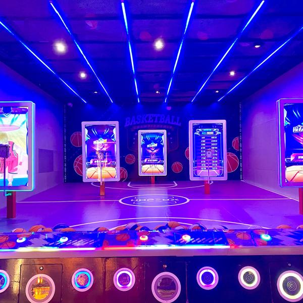 3 Person Interactive Basketball Trainer Sports Center Interactive Basketball Game