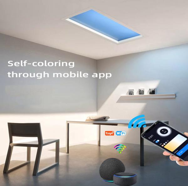 Tuya WiFi BT コントロール LED 天井照明 パネル 調度調整可能な色温 2100-7000K