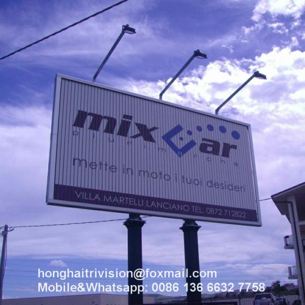Advertisement outdoor pole standing aluminium rotating billboard