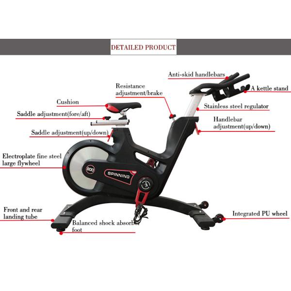 Professional Magnetic Gym Spin Bike Commercial Grade Fitness Equipment