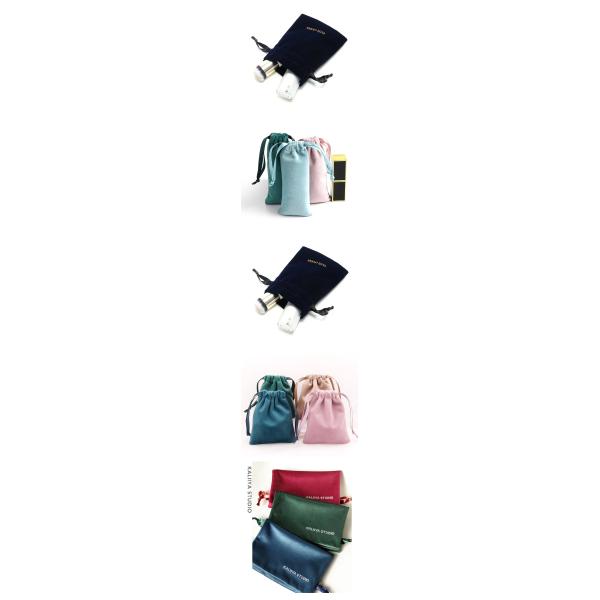 Small Dice Earring Necklace Gift Jewelry Velvet Dust Packaging Pouch Drawstring Suede Bag