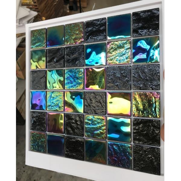 Technique Glass Iridiscent Crystal Glass Mosaic for Swimming Pool Tile Type Wall