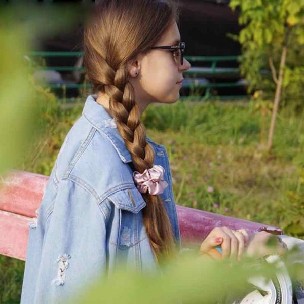 Custom 22mm Mulberry Silk Scrunchies 0.03kg Elastic Hair Bands