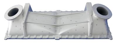 connection housing for intercooler, diesel engine component, aluminum sand casting, 35kg, 1300*450*250
