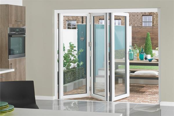 Clear Glass Commercial Aluminium Doors Horizontal Sliding Opening Direction