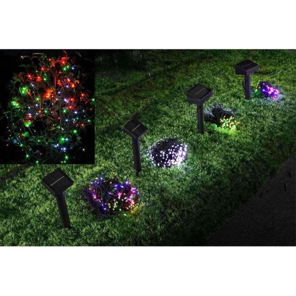 Solar Power Efficient Color Changing Christmas Globe String Lights 8 Modes 100 Led Variable Light Bulb Shape Fairy Hanging Decor