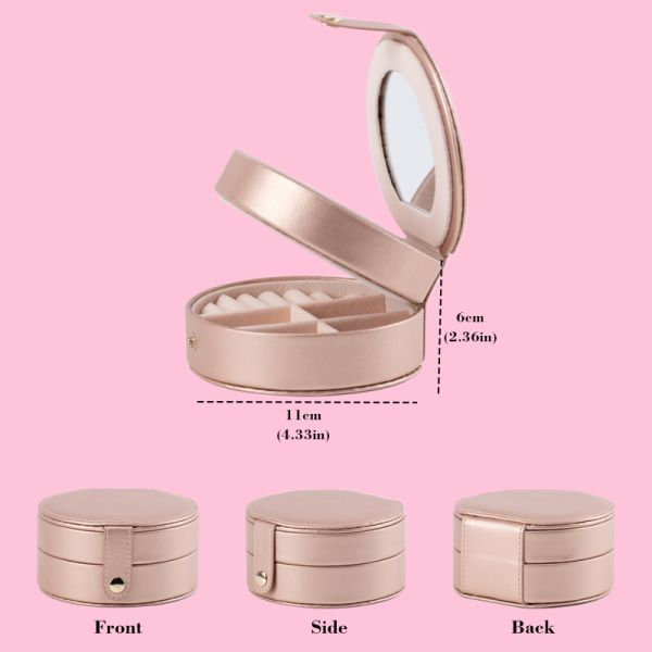 Free Sample Leather Jewelry Organizer Box For Ring Earring Necklace Bracelet Packaging