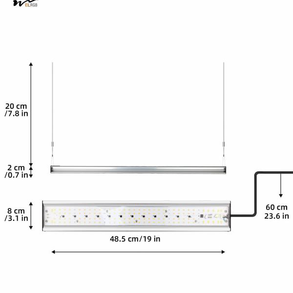 Esencial para el crecimiento de las plantas de cocina Luz de planta de espectro completo mejorada con 5000K 3000K