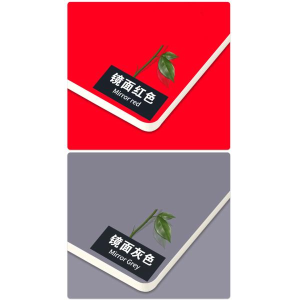 Hotel Light Luxury PET Decorative Bamboo Charcoal Wood Veneer Mirror Wall Panel