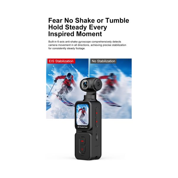 5K K28 270 Rotation Camera Action Camera Handheld Sports Camera