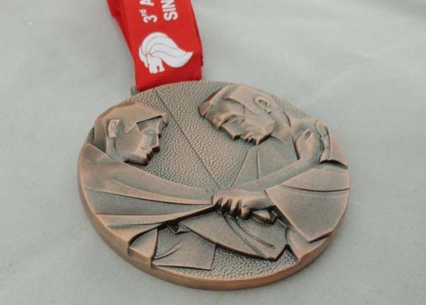 Asian Judo Kata 2013 Ribbon Medals Copper Plating Full 3d For Gift