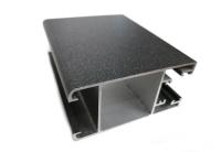 O sopro de areia preto pulveriza perfil de alumínio revestido das extrusões para o quadro 6063 T3-T8 de Windows