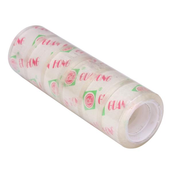 Low Price Good Quality Decorative Tansparent BOPP Stationery Tape White High Tensile Strength 18mm