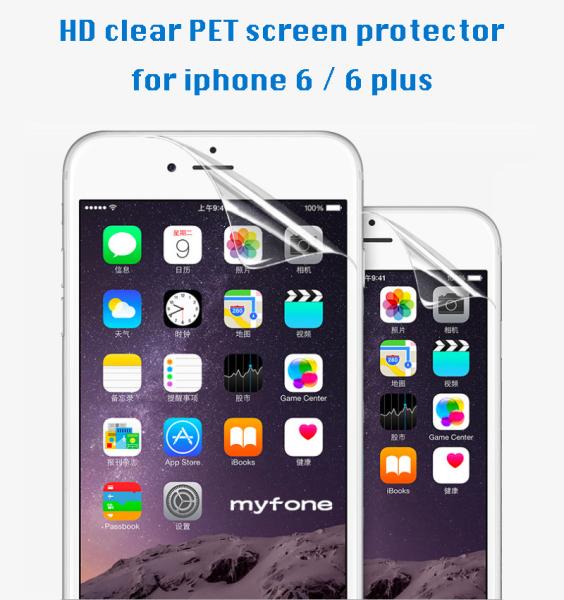 iPhone 6/6 Plus HD clear PET Screen Protector, 100% Bubble-free,high transparency